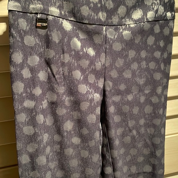 Lisette Metallic Stretch Jaquard Pant - Sz 12 - Picture 3 of 7